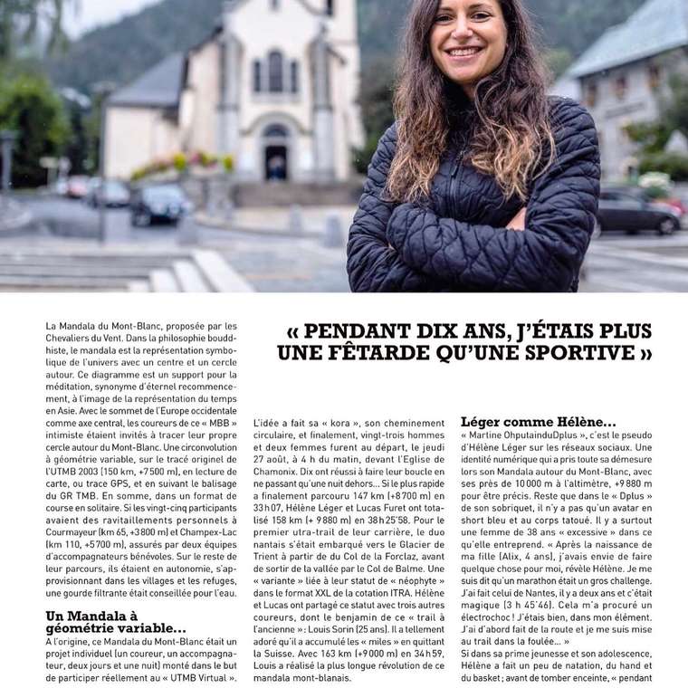 Portrait d'Hélène Léger devant l'église de Chamonix